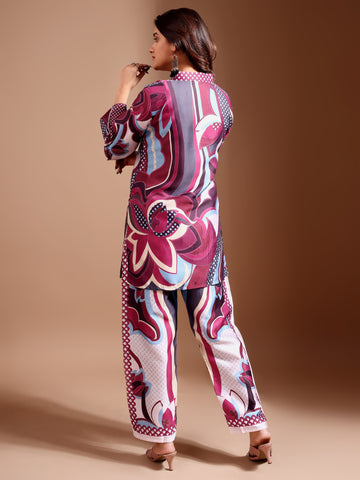 Abstract Multicolor Loungewear Co-Ord Set